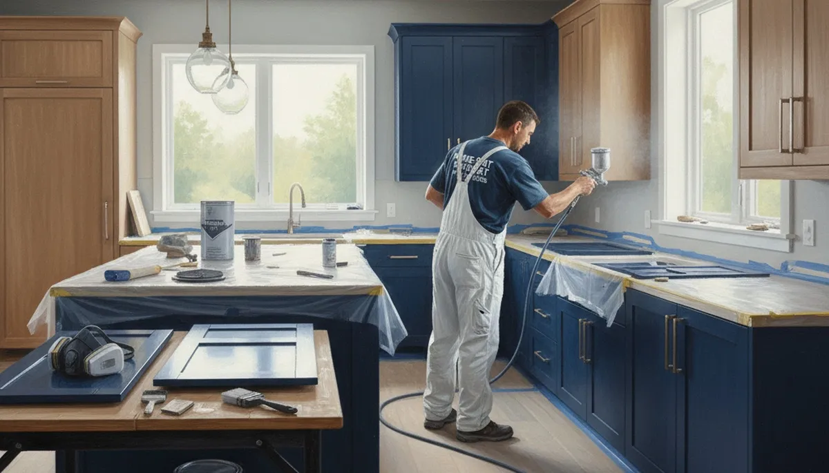 Cabinet painting service in Nashville, TN for durable kitchen and bath finishes