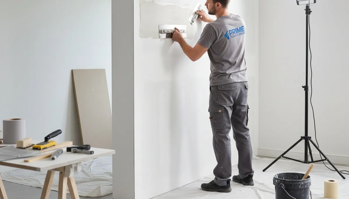 Drywall repair in Nashville, TN by Nashville Paint Pros fixing cracks and holes on interior walls