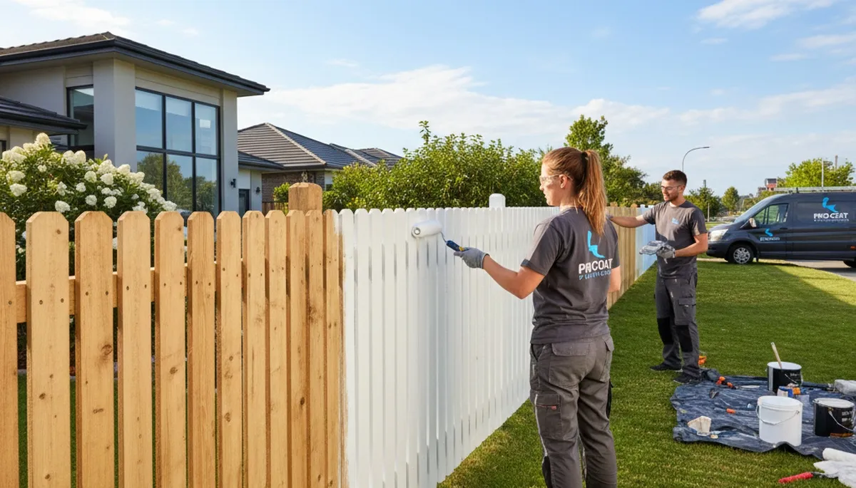 Nashville, TN fence painting by professionals for wood or metal fences on a residential property