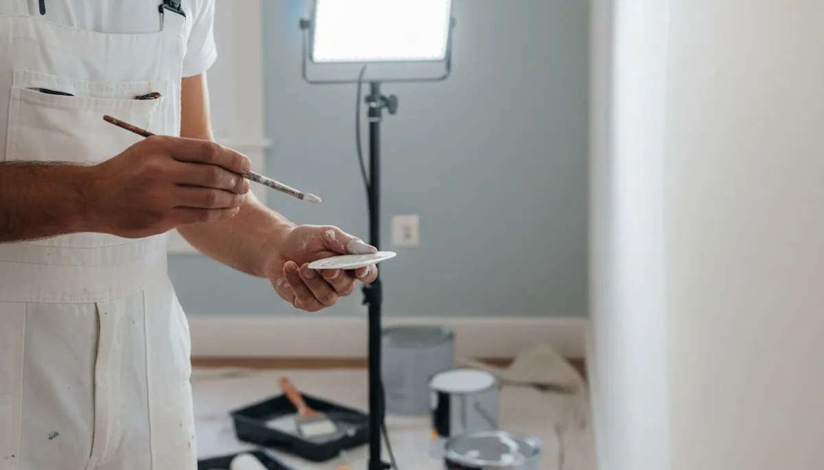 Nashville, TN painter repairing interior paint touch-ups for scuffs and scratches